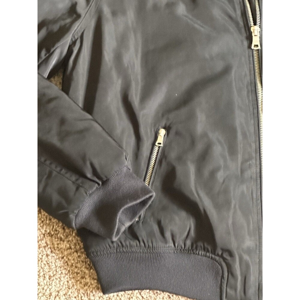 Kendall & Kylie Black Bomber Jacket with Zip Pockets Size M - Picture 14 of 16